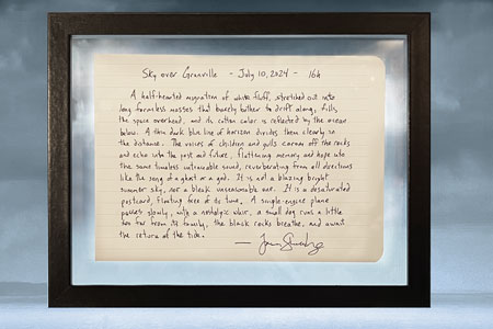 Jason Stoneking's handwrittem Sky over Granville from Jul 10, 2024