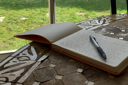 The notebook in which Jason Stoneking composes his Sky SKetches
