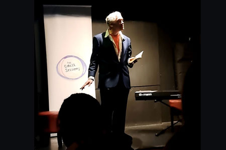 Jason Stoneking on stage at Circle Sessions, Dublin, photographed by Nicole Rourke